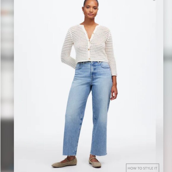 Madewell The Curvy Perfect Vintage Wide-Leg Crop Jean, Size 29, Altoona Wash - Picture 1 of 16